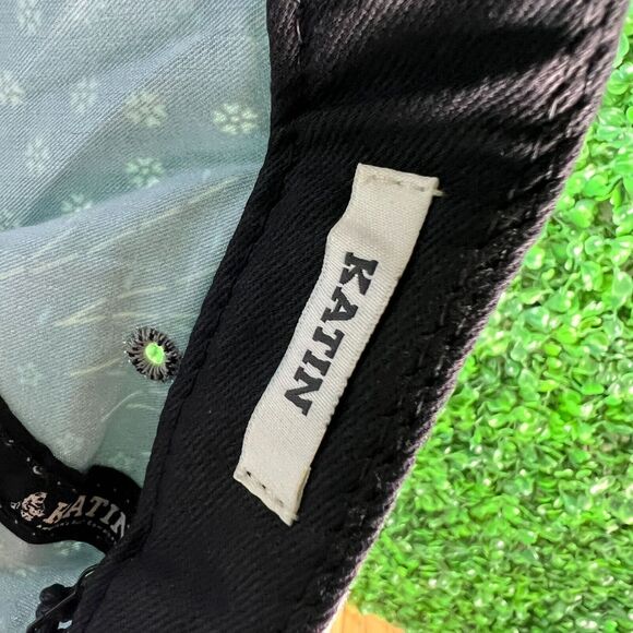 NWT Katin Flat Brim Leather Strap Adjustable Gray Low Profile Surf Hat Cap - Picture 7 of 7